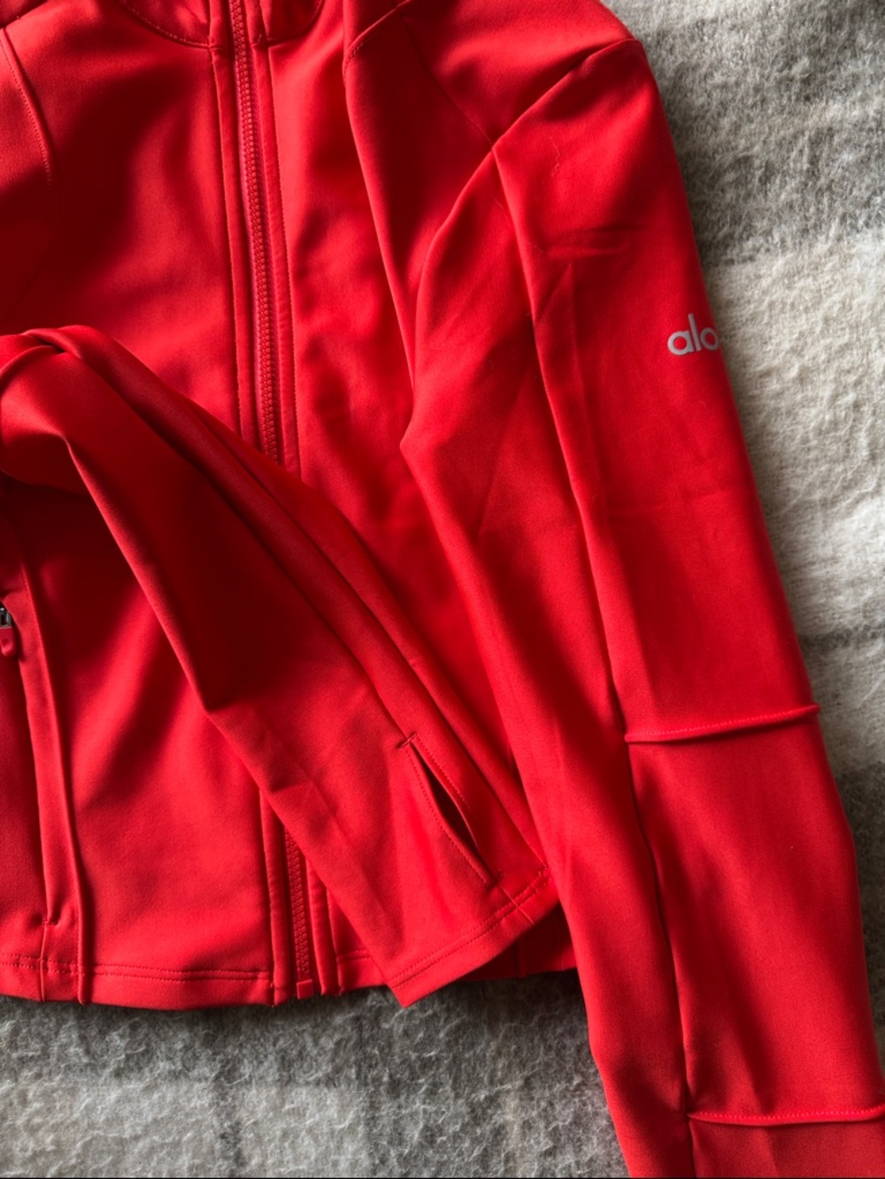 Alo Red Zip Jacket - Picture 2 of 3